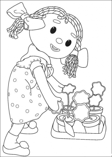 Looby Loo Is Keeping a flower coloring page image
