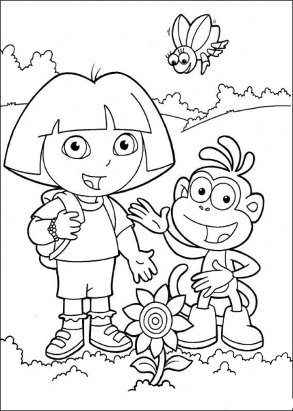 Look At The Sunflower  coloring page image