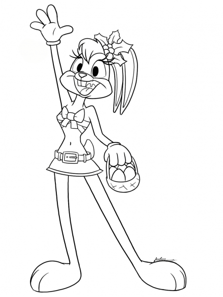 Looney Tunes Lola Bunny coloring page image