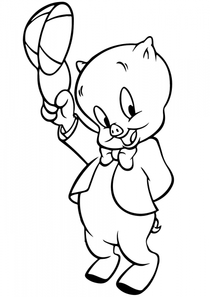 Looney Tunes Porky coloring page image
