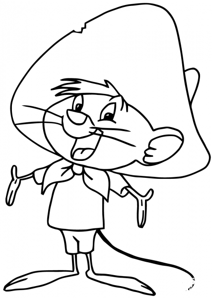 Looney Tunes Speedy Gonzales coloring page image