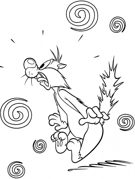 Looney Tunes Sylvester coloring page image