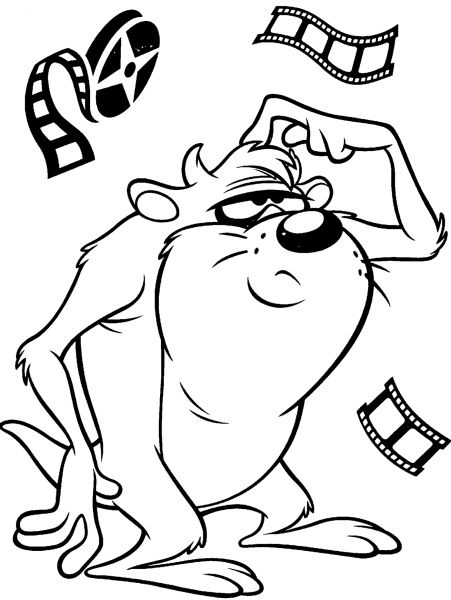 Looney Tunes Taz coloring page image