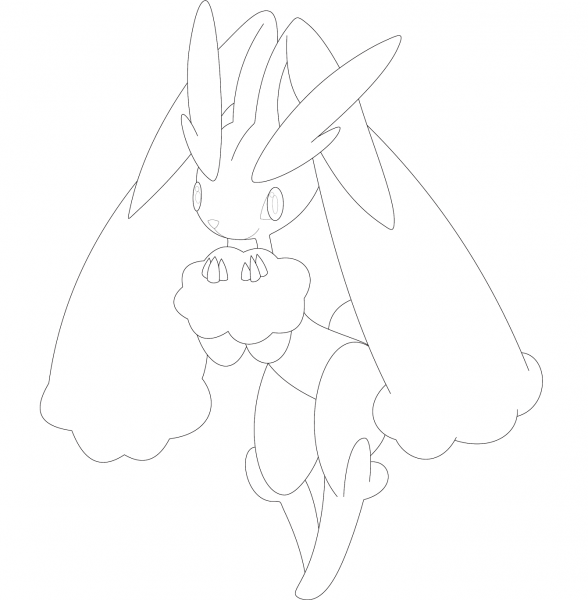 Lopunny coloring page image