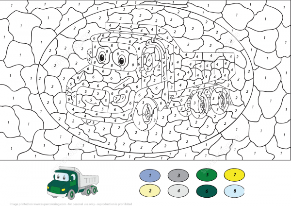 Lorry Color by Number image