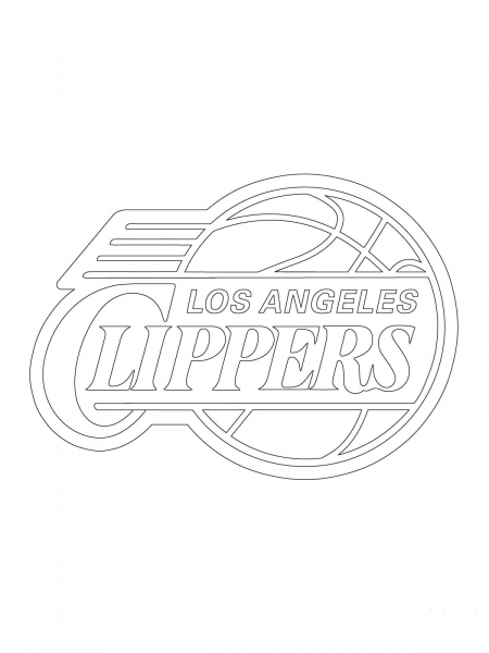 Los Angeles Clippers Logo  coloring page image
