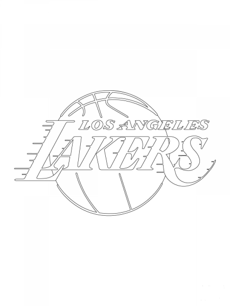 Los Angeles Lakers Logo  coloring page image