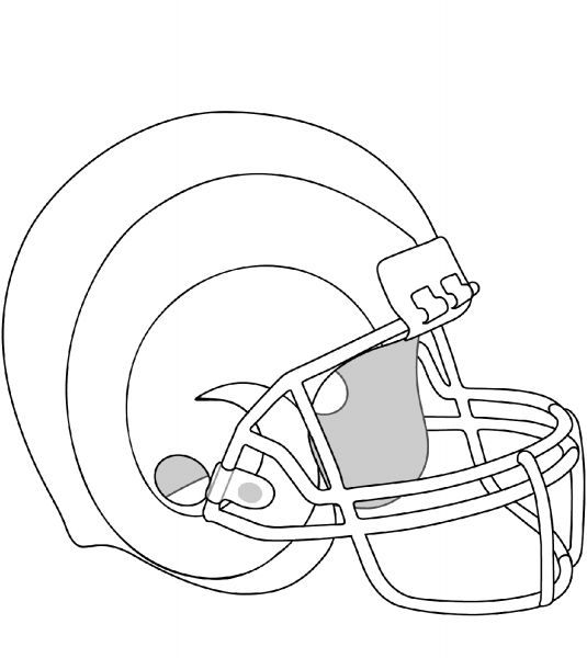 Los Angeles Rams Helmet coloring page image