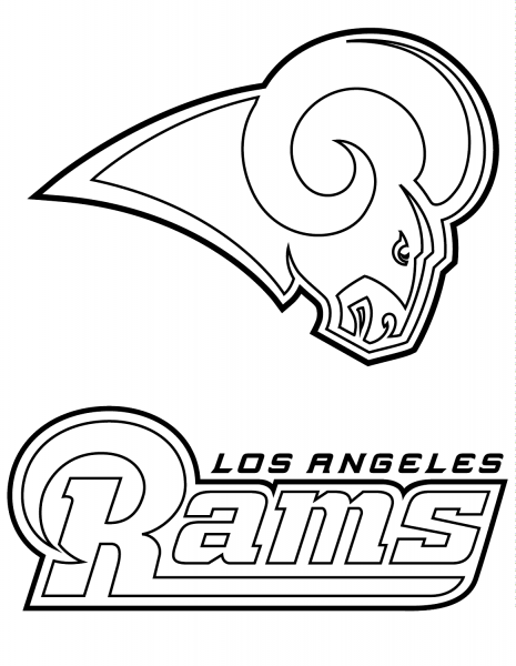 Los Angeles Rams Logo coloring page image