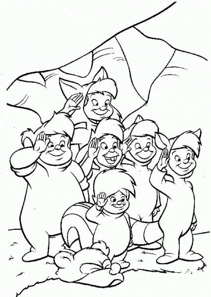 Lost boys coloring page image