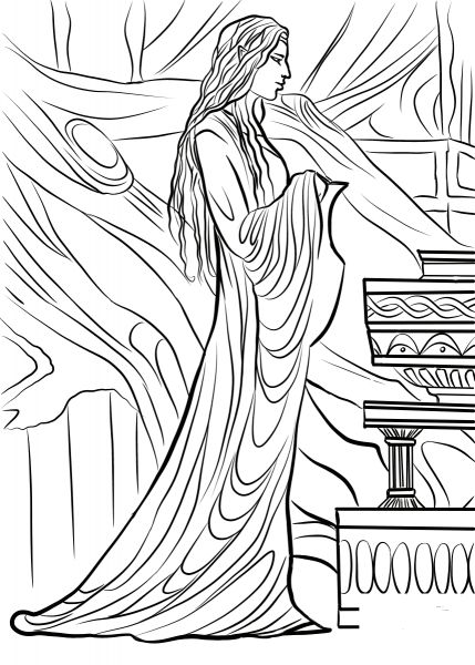 Lothlorien coloring page image