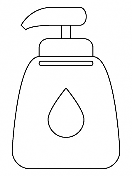Lotion Bottle Emoji coloring page image