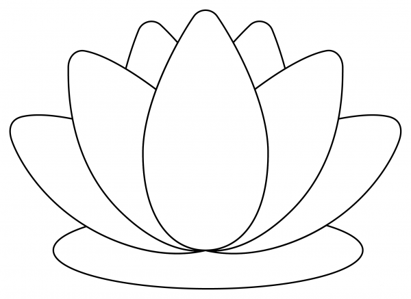 Lotus coloring page image