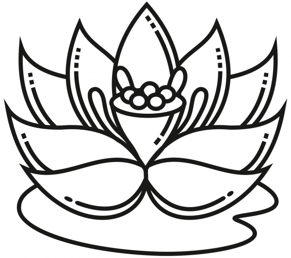 Lotus coloring page image