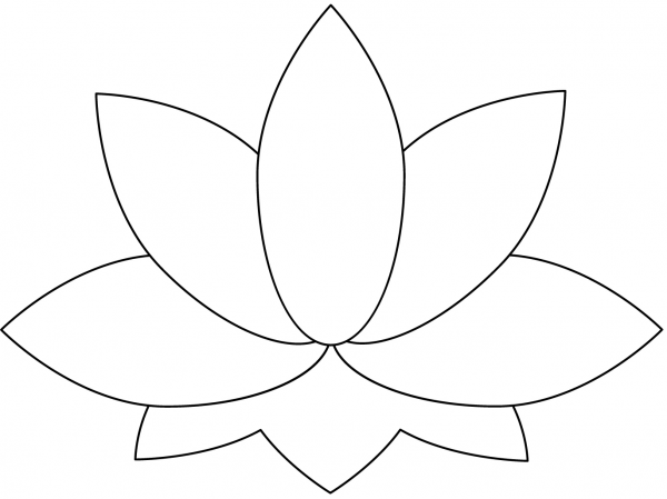 Lotus coloring page image