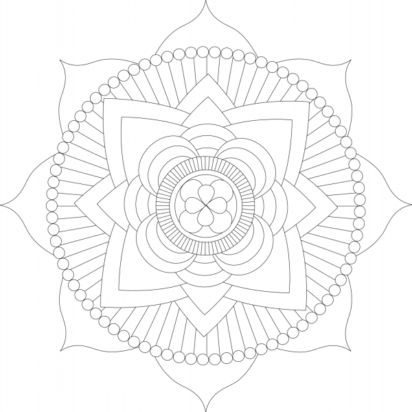 Lotus Mandala by Michelle Grewe coloring page image