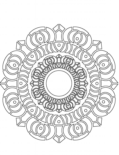 Lotus Mandala coloring page image