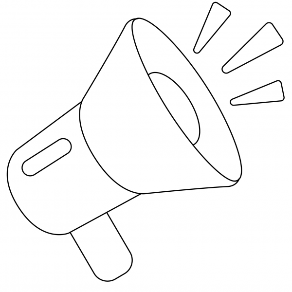 Loud Speaker Emoji coloring page image