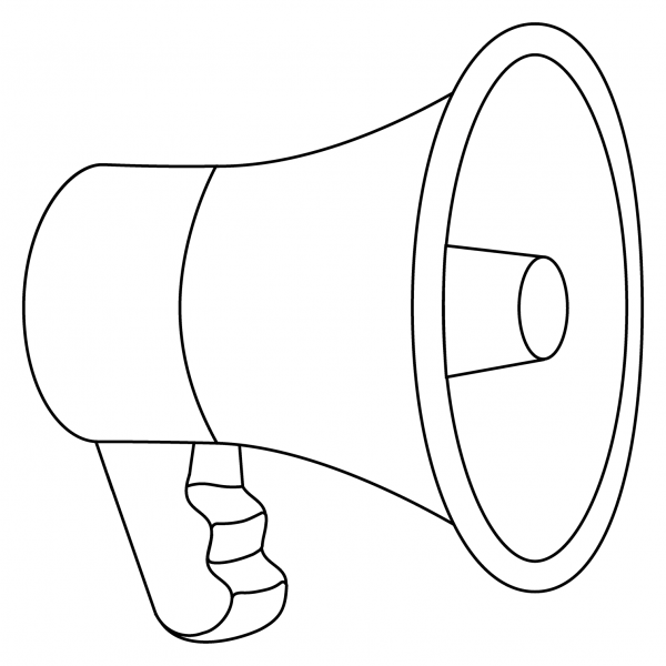 Loudspeaker Emoji coloring page - ColouringPages