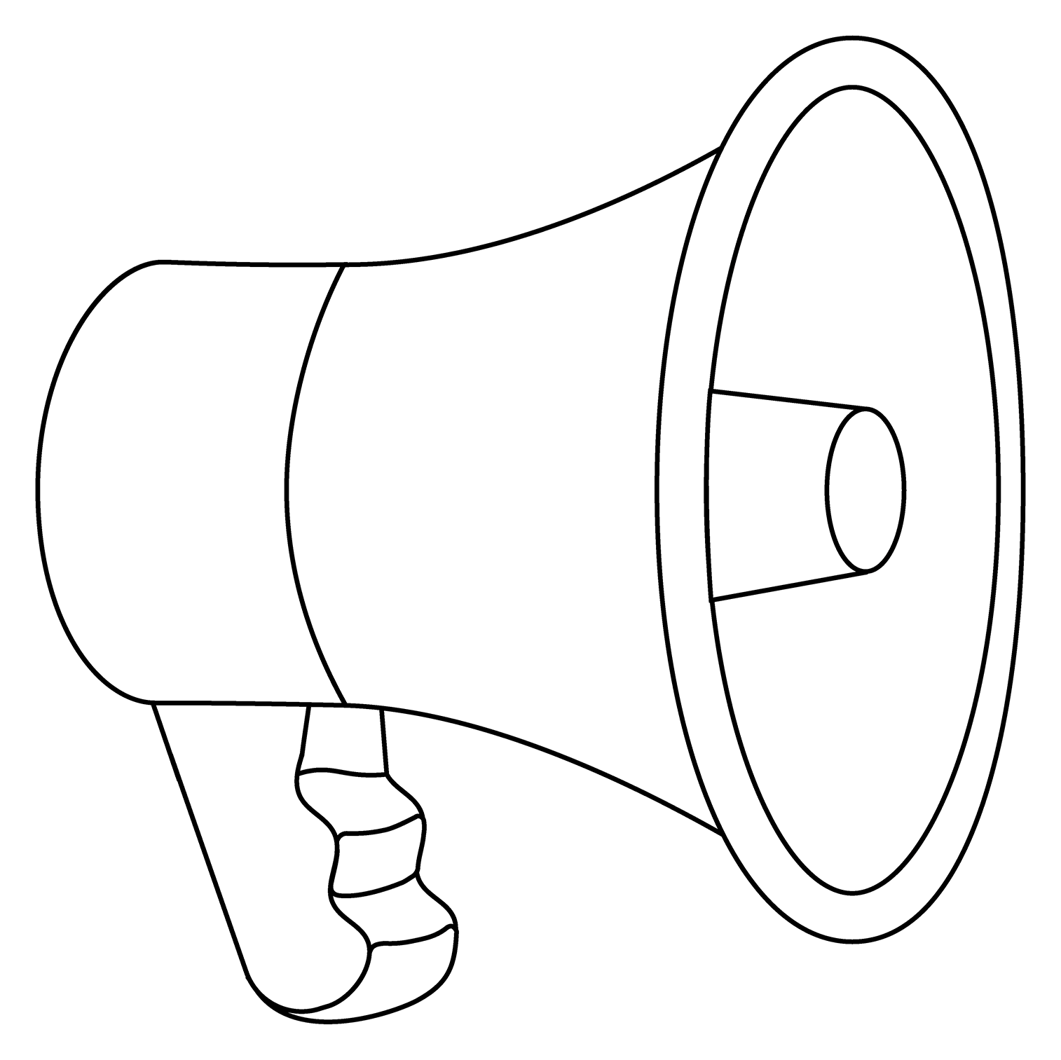 Loudspeaker Emoji coloring page - ColouringPages