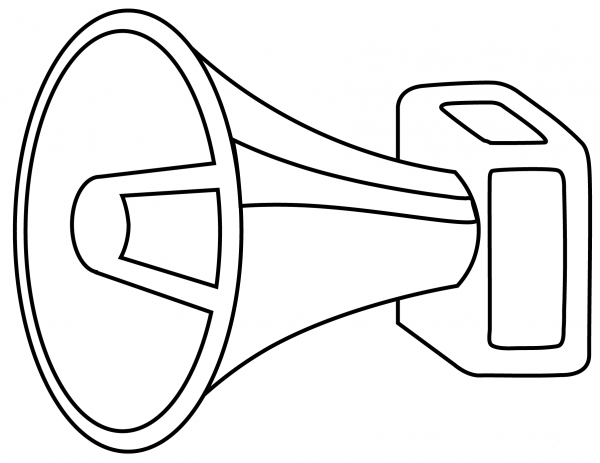 Loudspeaker Emoji coloring page image