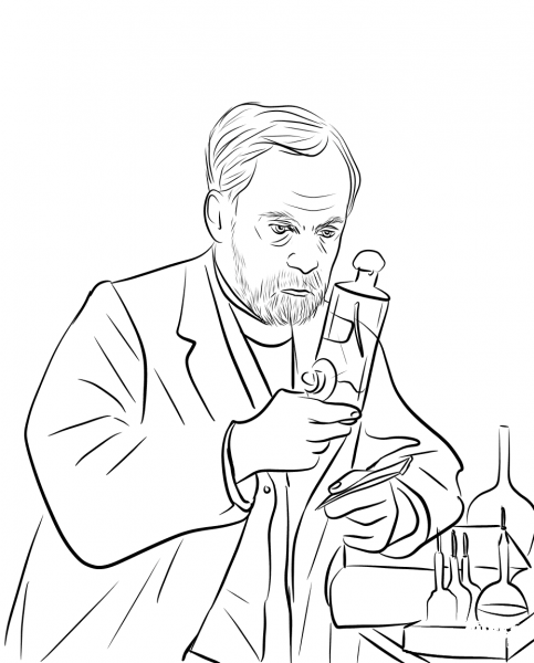 Louis Pasteur coloring page image