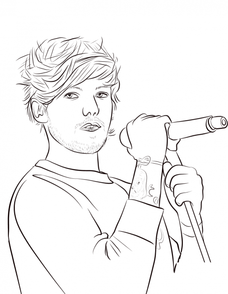 Louis Tomlinson coloring page image