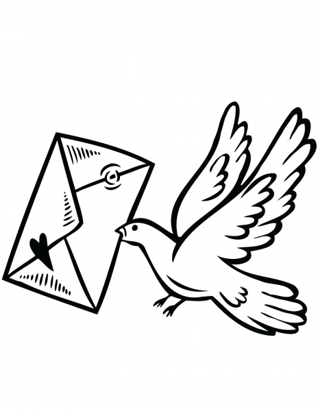 Love Bird coloring page image