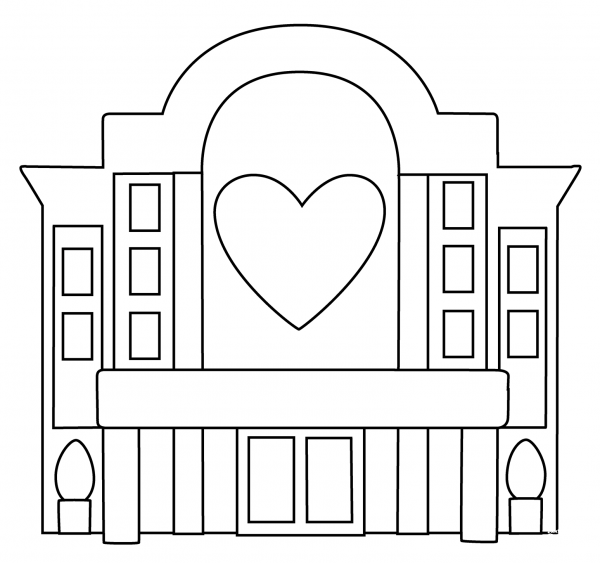 Love Hotel Emoji coloring page image