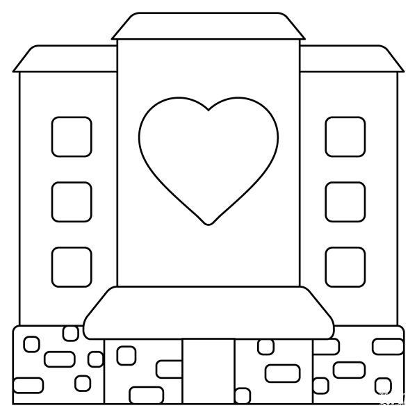 Love Hotel Emoji coloring page image