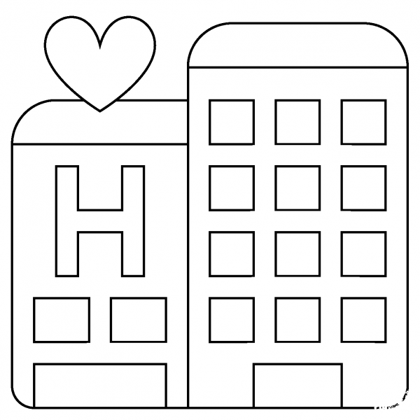 Love Hotel Emoji coloring page image