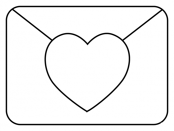 Love Letter Emoji coloring page image