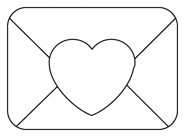 Love Letter Emoji coloring page image