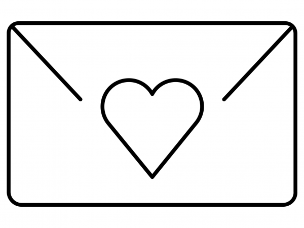 Love Letter Emoji coloring page image
