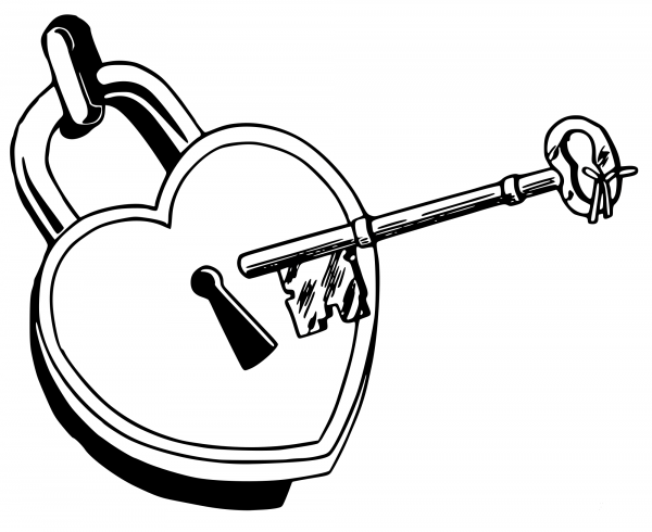 Love Lock coloring page image
