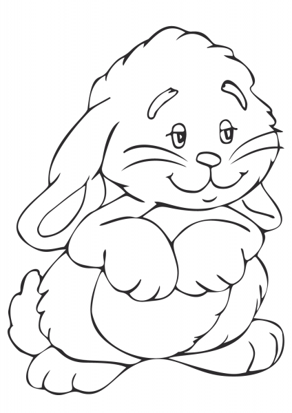 Lovely Bunny coloring page image