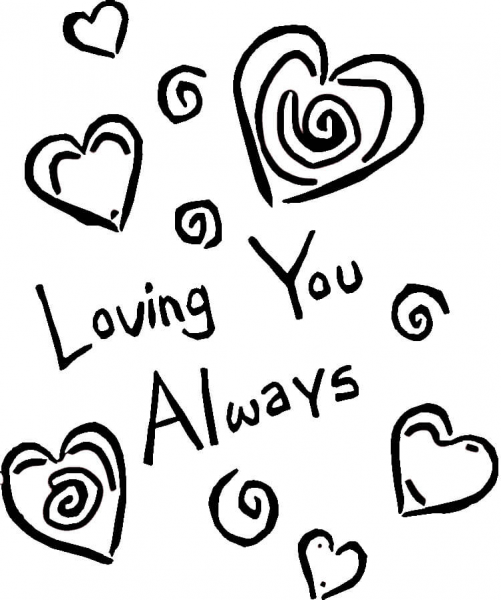 Loving You Always coloring page image
