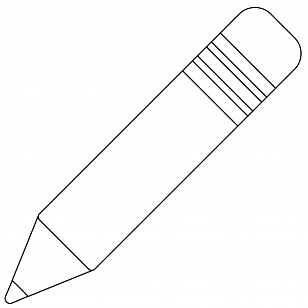 Lower Left Pencil Emoji coloring page image