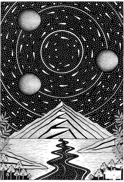 Lucid Night coloring page image