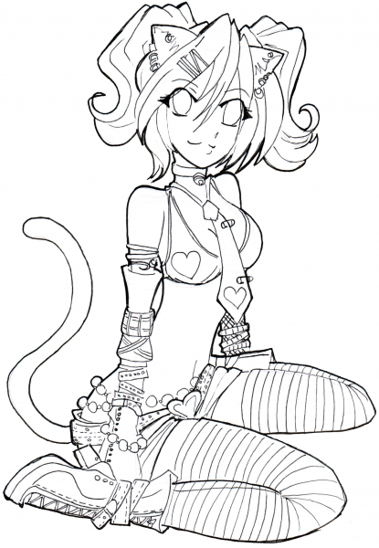 Lucy coloring page image