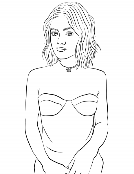 Lucy Hale coloring page image