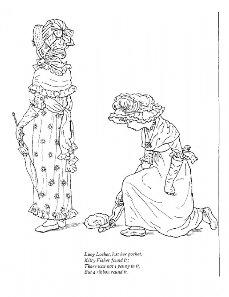 Lucy Locket Lost Her Pocket  coloring page image
