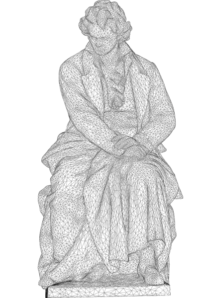Ludwig Van Beethoven 3D Wireframe coloring page image