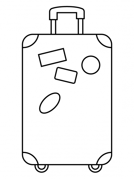Luggage Emoji coloring page image