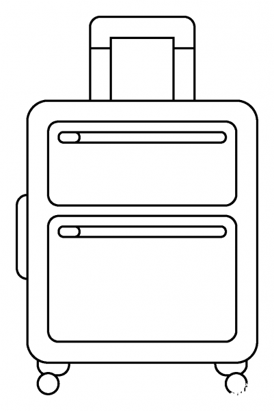 Luggage Emoji coloring page image
