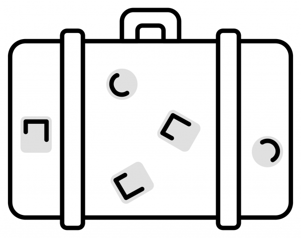 Luggage Emoji coloring page image