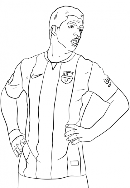 Luis SuÃ¡rez coloring page image
