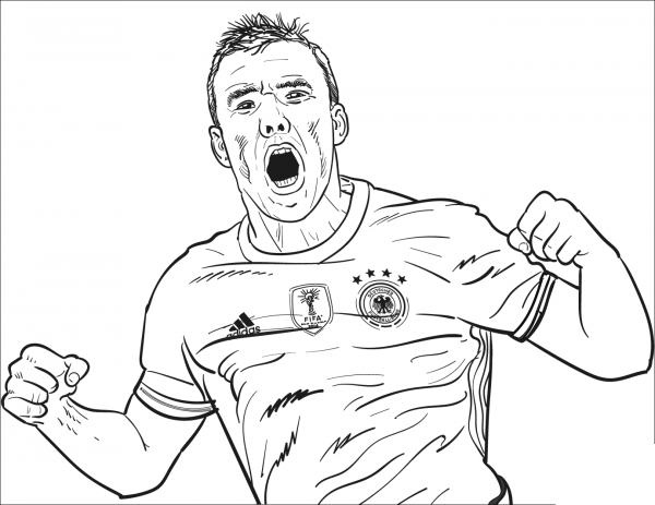 Lukas Podolski coloring page image