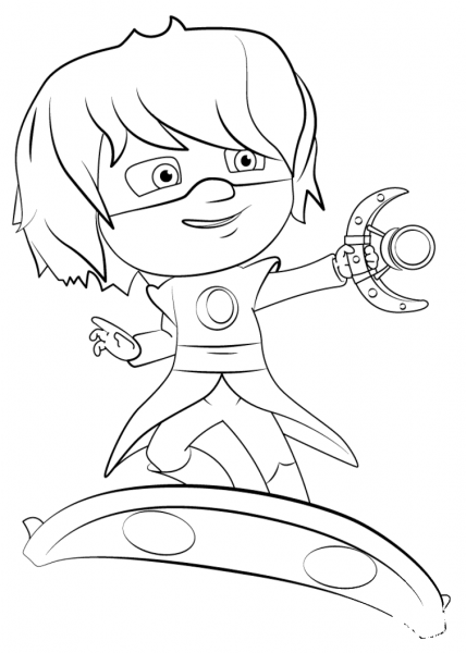 Luna Girl on Luna Board coloring page image