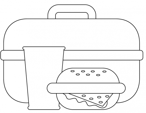 Luncbox coloring page image